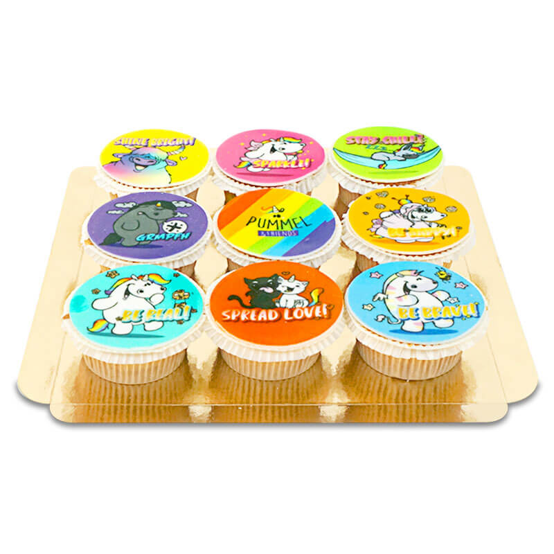 Pummeleinhorn & Friends Cupcakes, 9 pieces