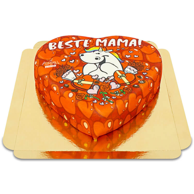 Pummeleinhorn – Best Mum Heart Cake