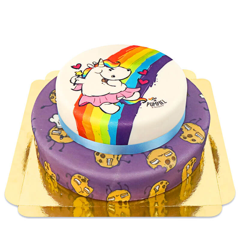Two-tier Pummeleinhorn biscuit cake