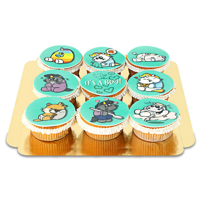 Pummeleinhorn – It’s a Boy Cupcakes (9 pieces)