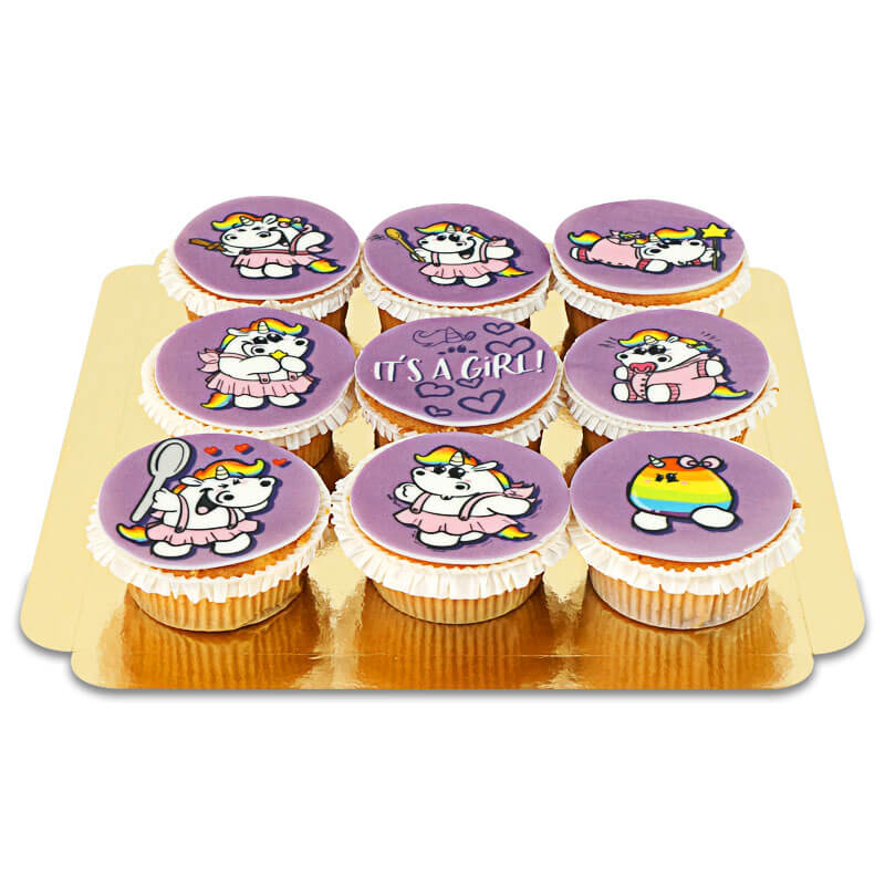 Pummeleinhorn - It's a Girl Cupcakes (9 pieces)