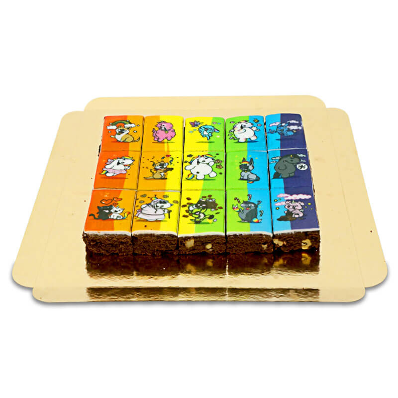 15 Pummeleinhorn Glitter World Rainbow Brownies