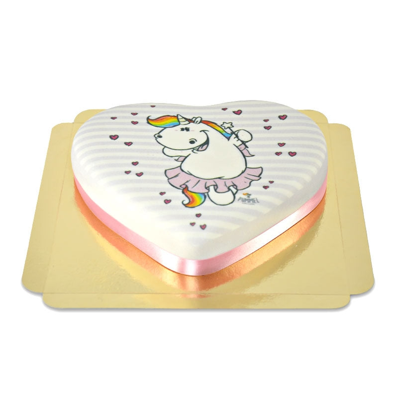 Pummeleinhorn Heart-Shaped Cake