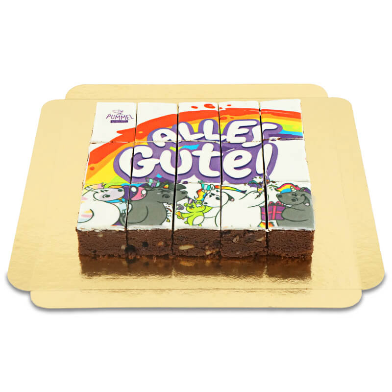 15 "All the Best" Pummeleinhorn brownies
