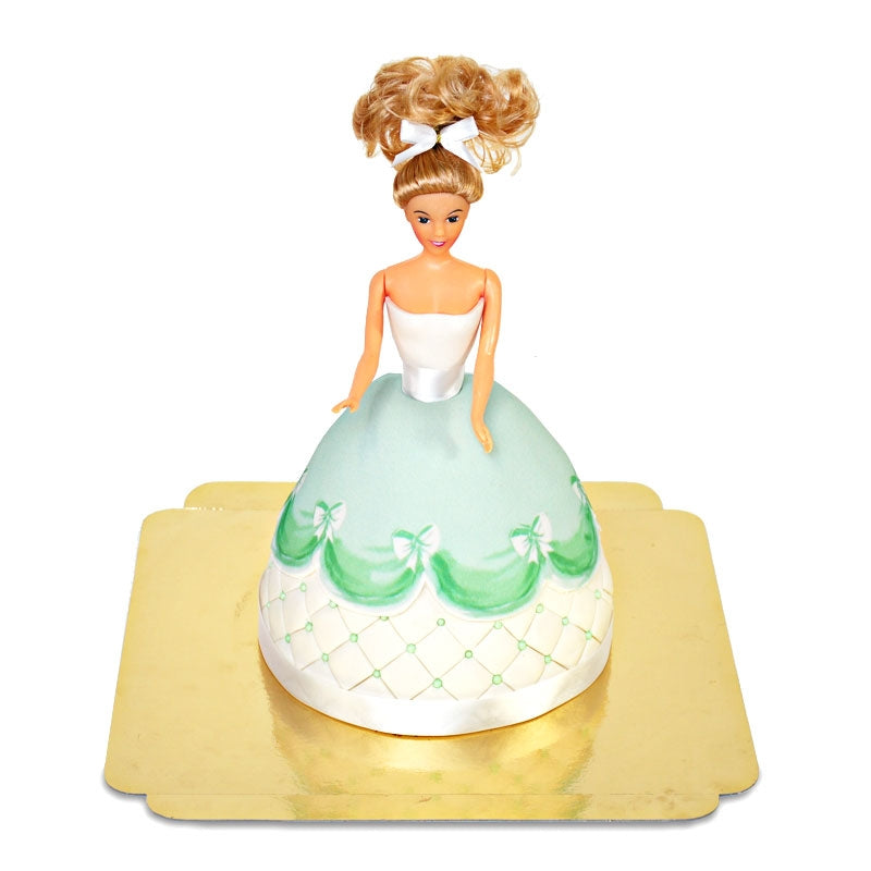 Deluxe Doll Princess Cake with Green Dress