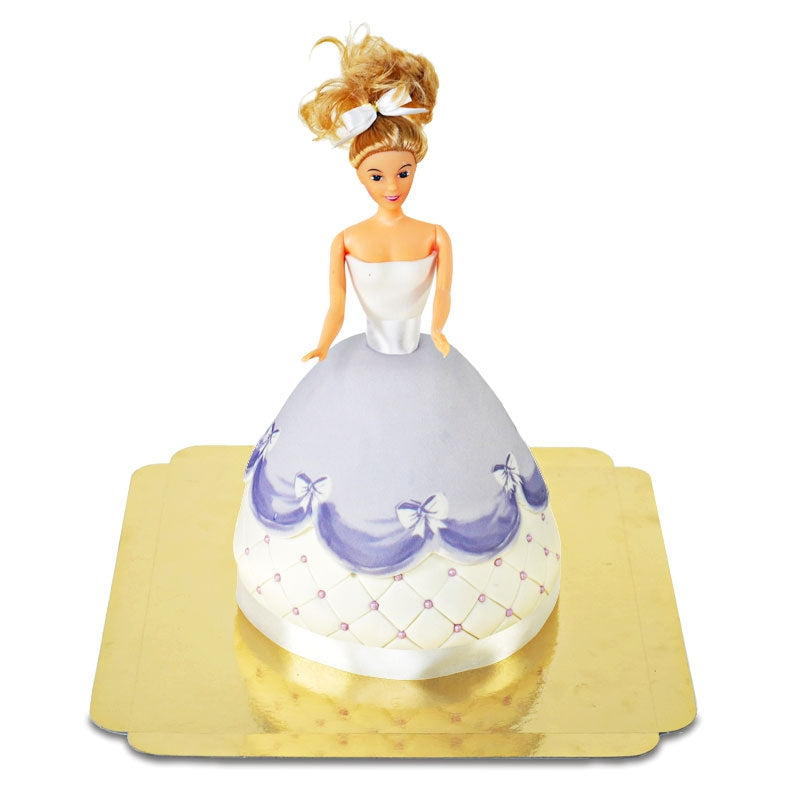 Deluxe Doll Princess Cake with Purple Dress