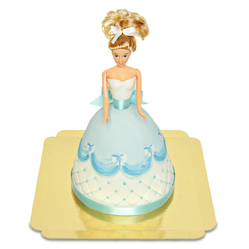 Deluxe doll princess cake with blue dress