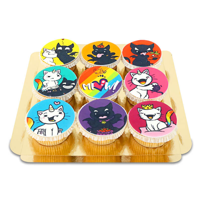 Purricorn Cupcakes, 9 pieces - Pummeleinhorn