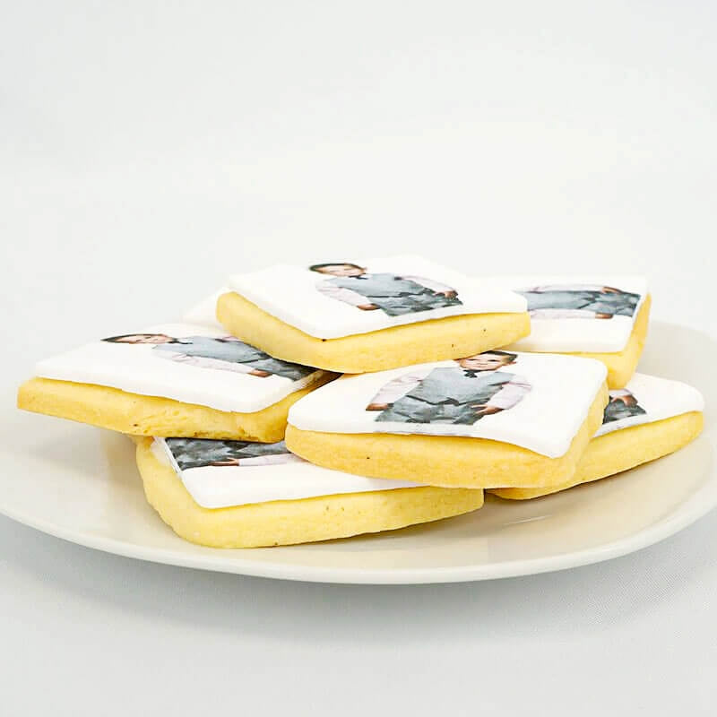 Photo biscuit, square (12 pieces)