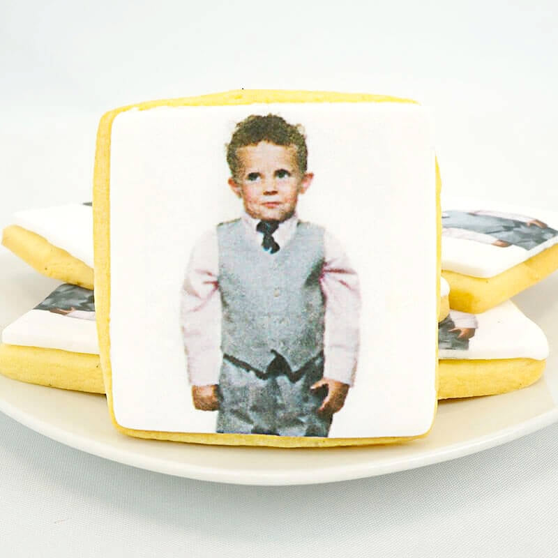 Photo biscuit, square (12 pieces)