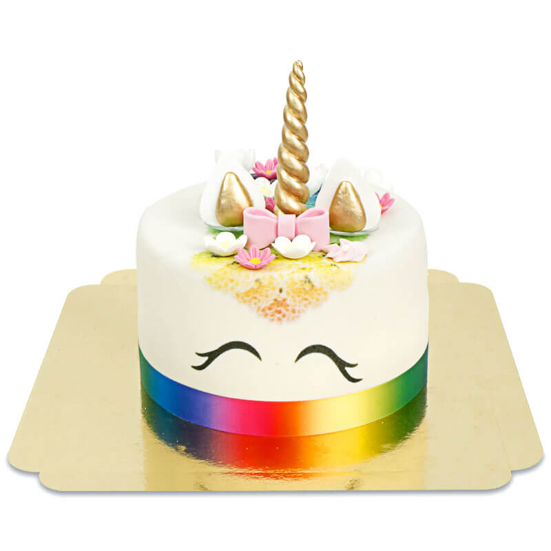 Rainbow Unicorn Deluxe Cake – double height