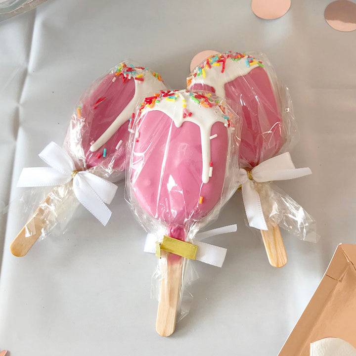 Pink Cake Popsicles (10 pieces)
