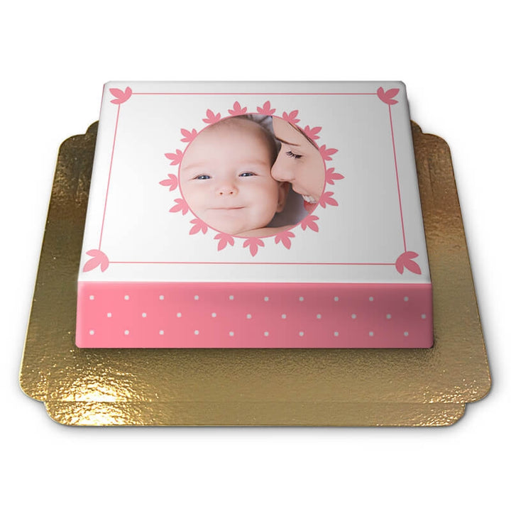 Pastel Pink Photo Cake