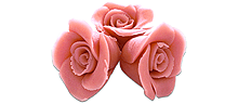 Pink marzipan roses, 12 pieces
