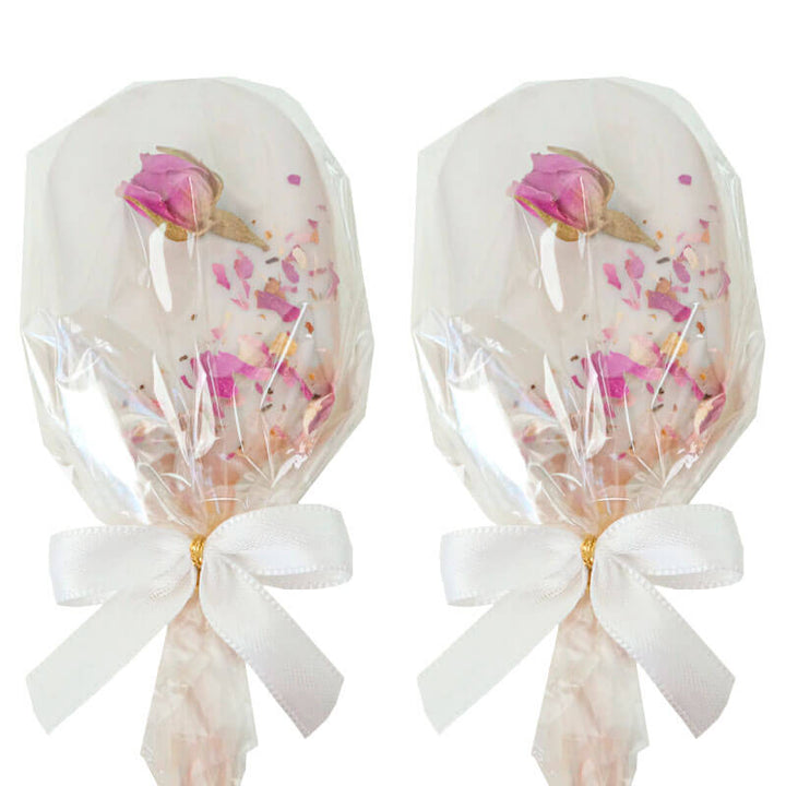 White Rose Petal Cake Popsicles (10 pieces)