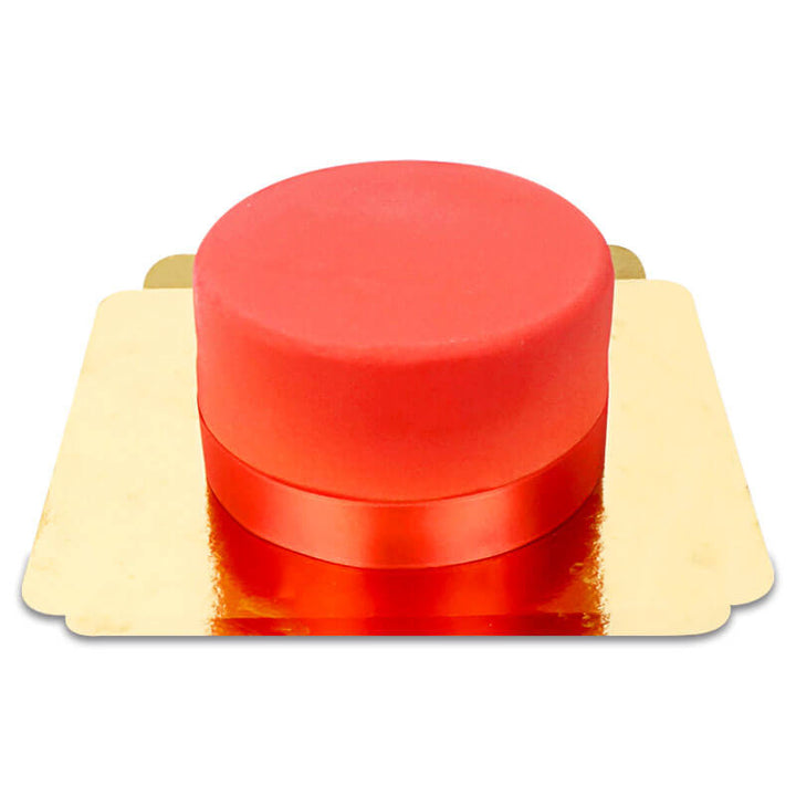 Red Deluxe Cake with Cake Ribbon