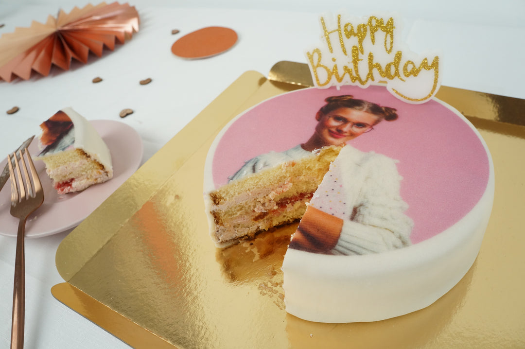 Round photo cake