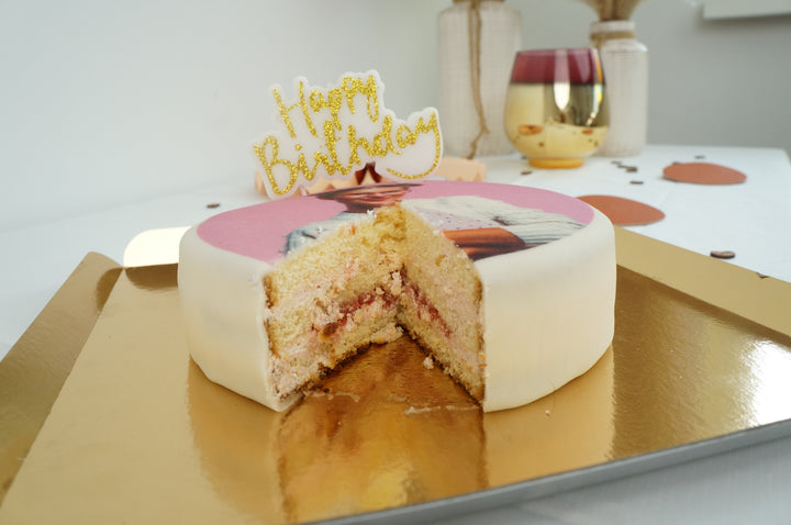 Round photo cake