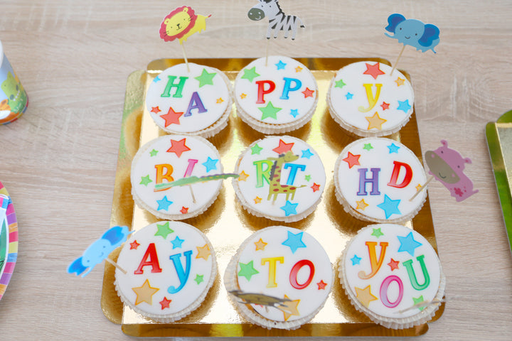 Birthday cupcakes, 9 pieces