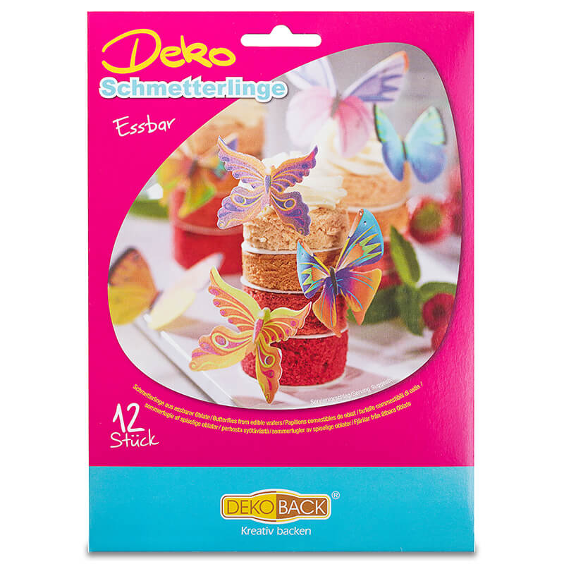 Cake with butterfly wafers