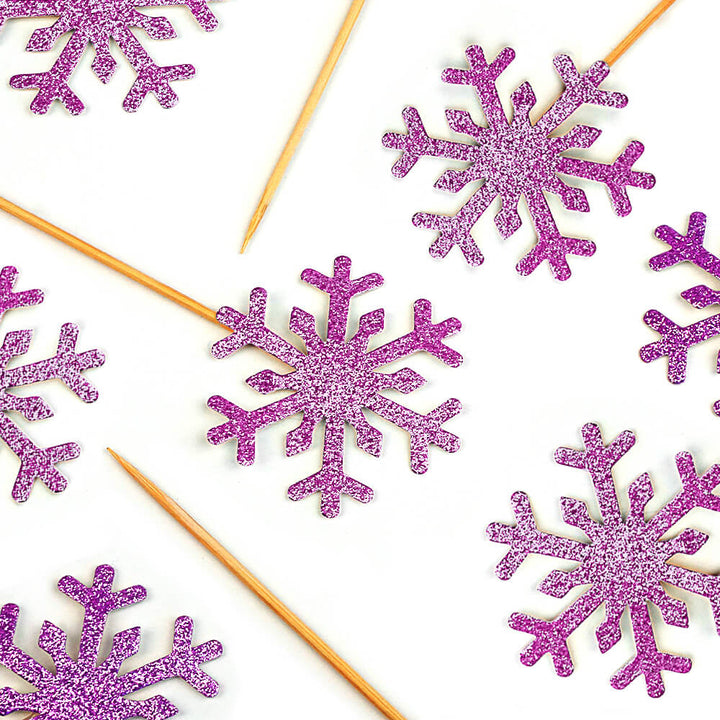 Purple Snowflake Cake Topper