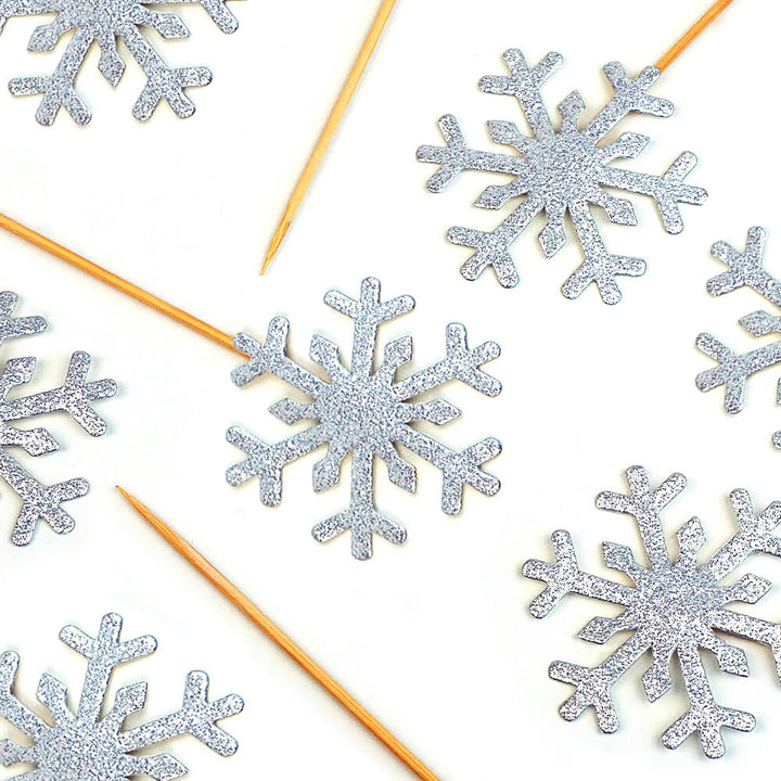 Silver Snowflake Cake Topper