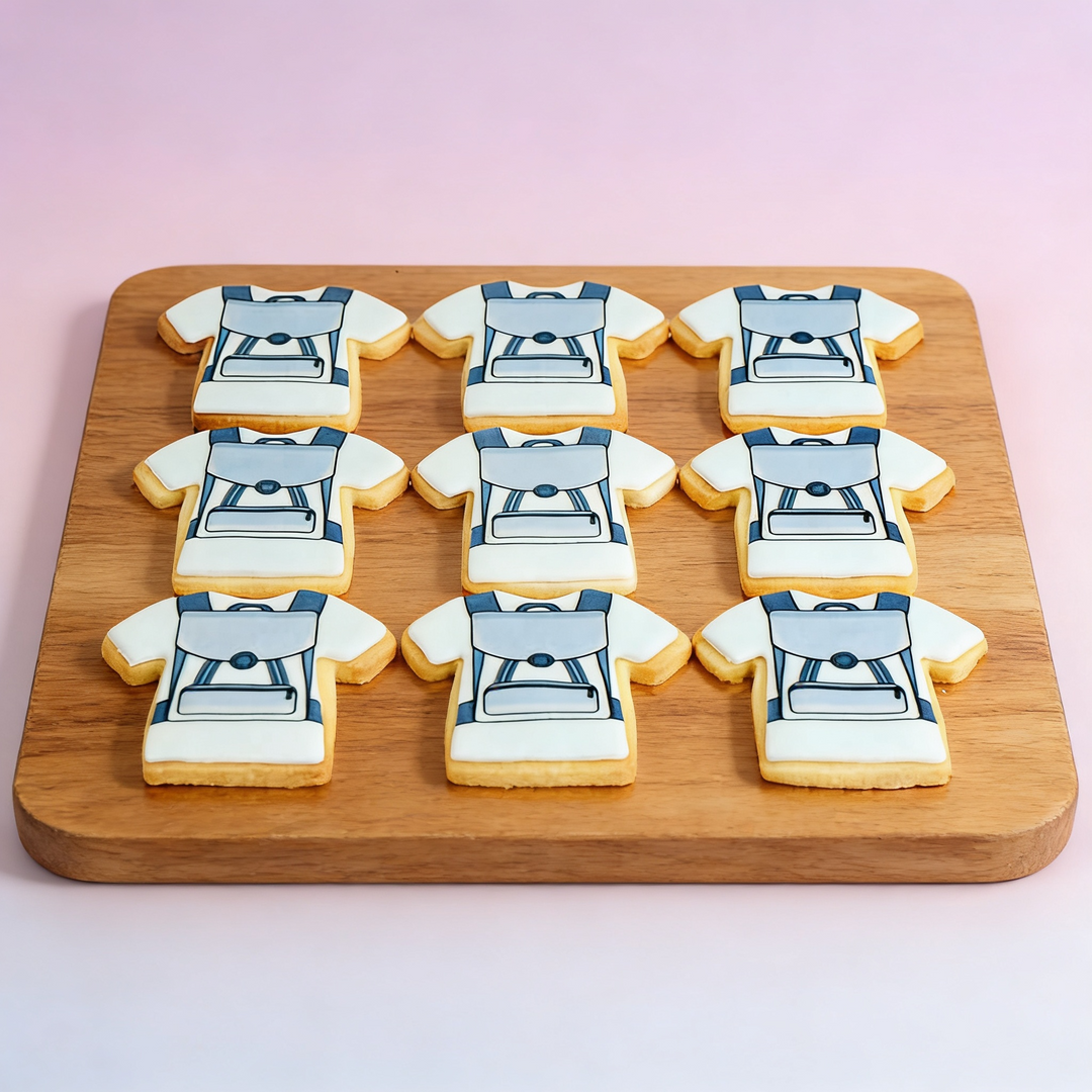 Blue schoolbag biscuits (12 pieces)