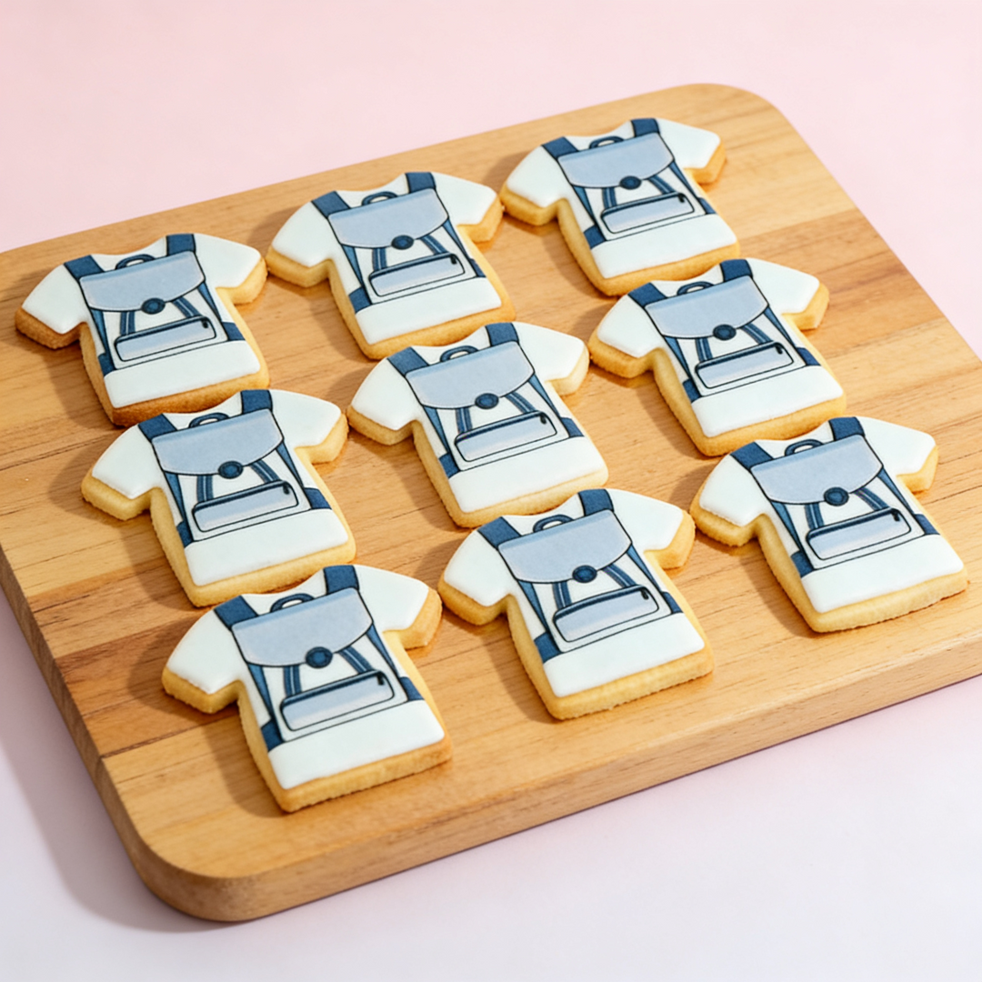 Blue schoolbag biscuits (12 pieces)