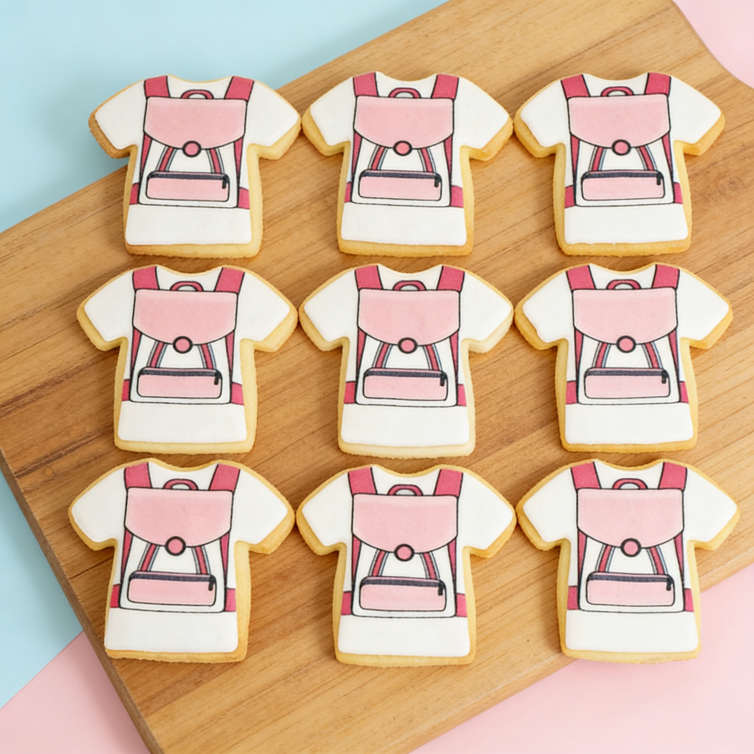 Pink Schoolbag Biscuits (12 pieces)