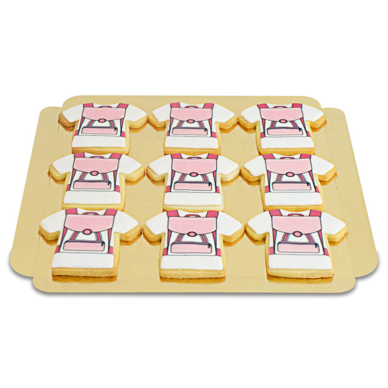 Pink Schoolbag Biscuits (12 pieces)