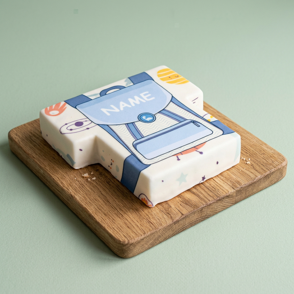 Blue School Bag Cake