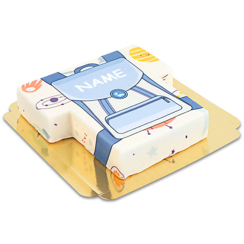 Blue School Bag Cake