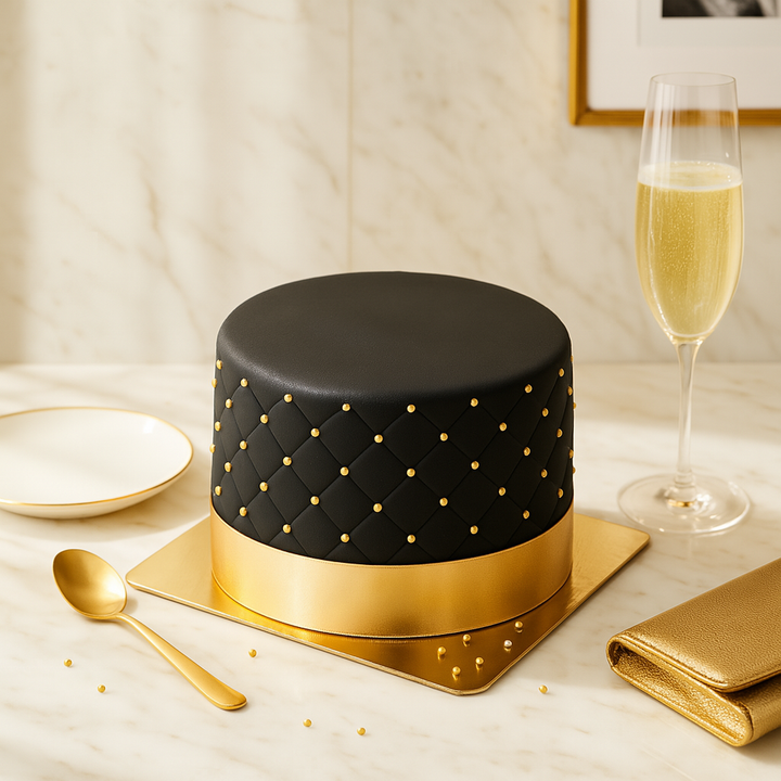 Black Deluxe Cake – double height