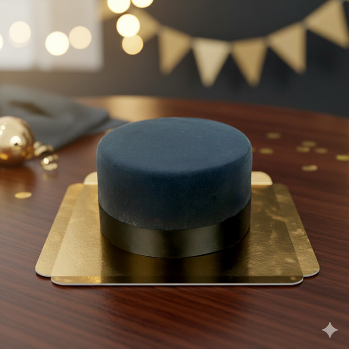 Black Deluxe Cake with Cake Ribbon