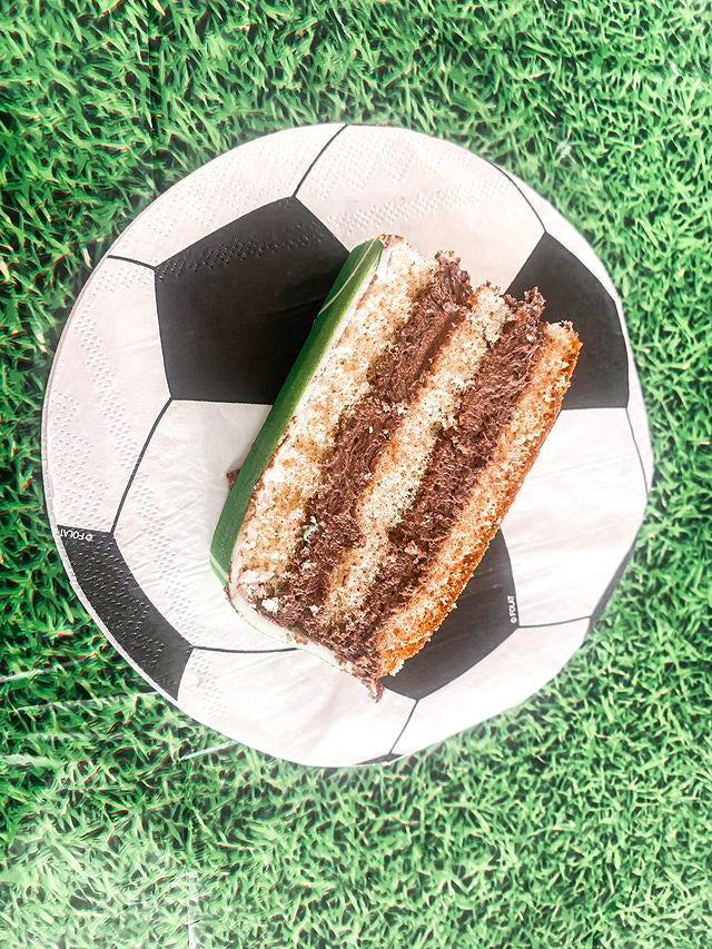 Football pitch cake