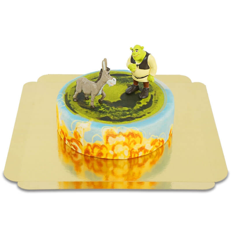 Shrek® and Donkey on a Fairytale Cake