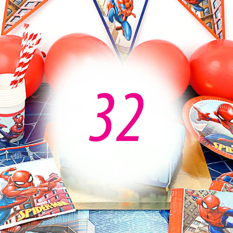 Spider-Man® Party Set for 32 people – without cake