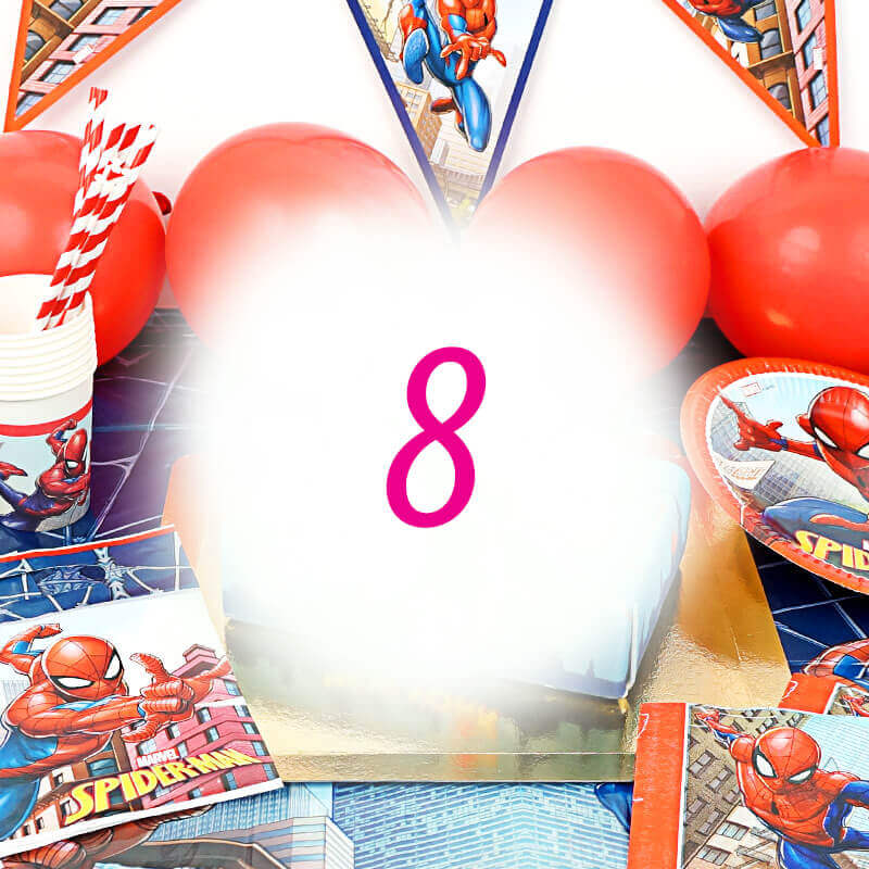 Spider-Man® party set for 8 people – cake not included
