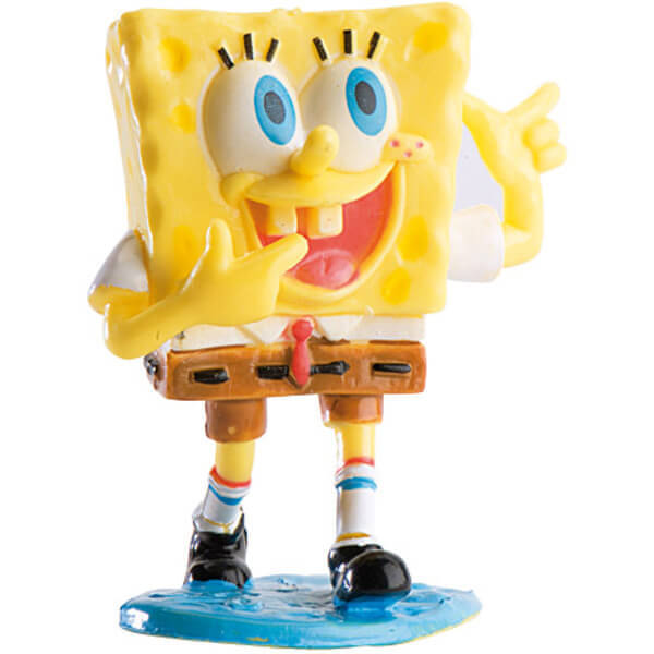 SpongeBob® & Patrick on a two-tier sea-themed cake with ribbon