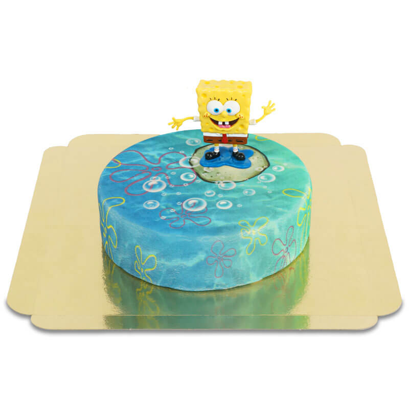 SpongeBob SquarePants® on a round underwater cake