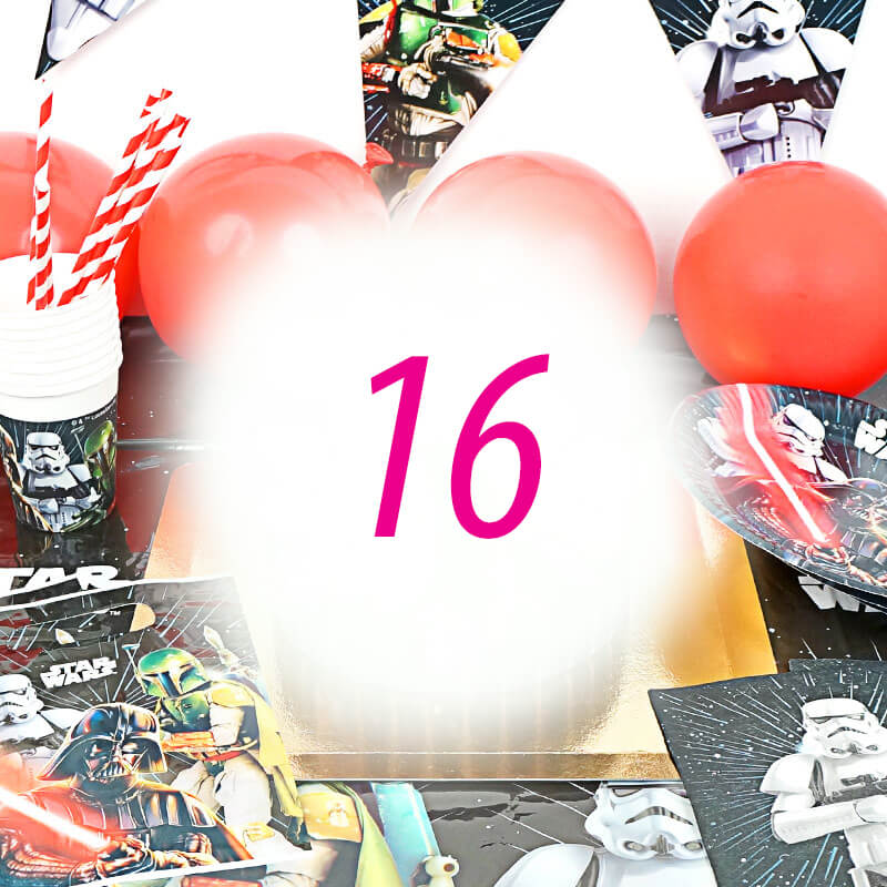 Star Wars® party set for 16 people – without cake