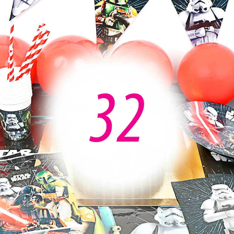 Star Wars® party set for 32 people – without cake