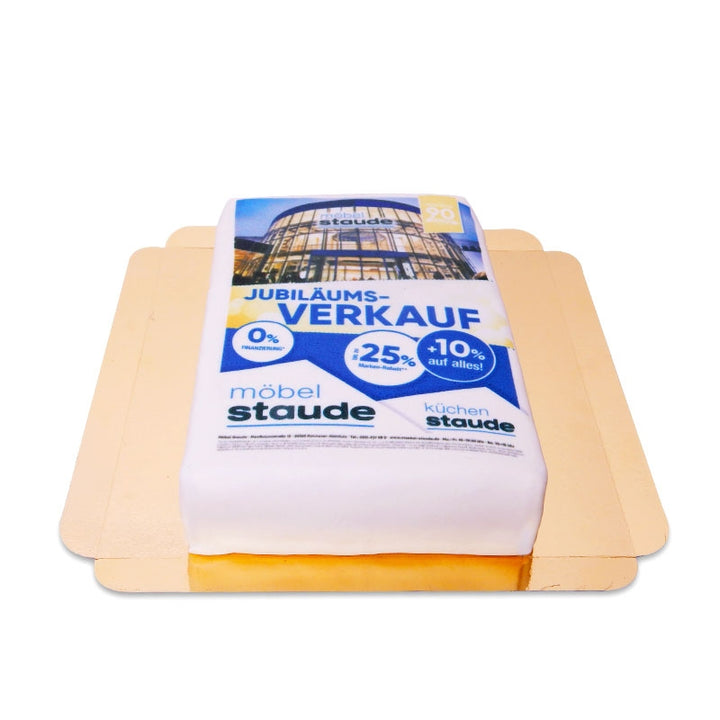 Rectangular logo cake