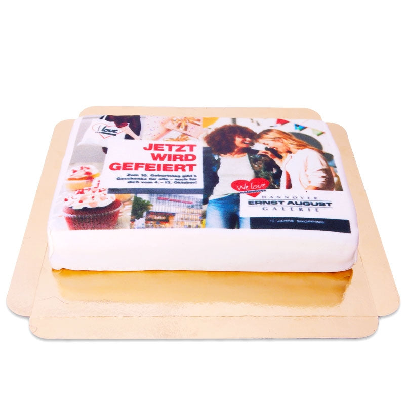 Rectangular logo cake