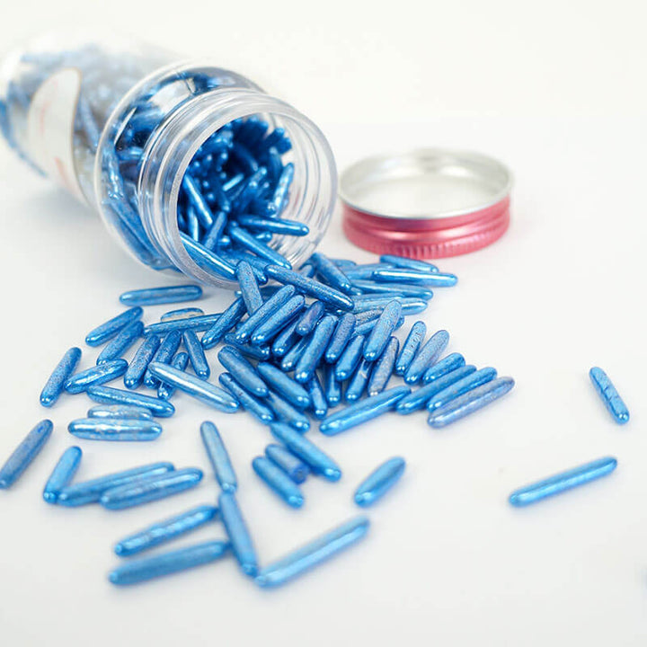 Blue Decorative Candy Canes 80g