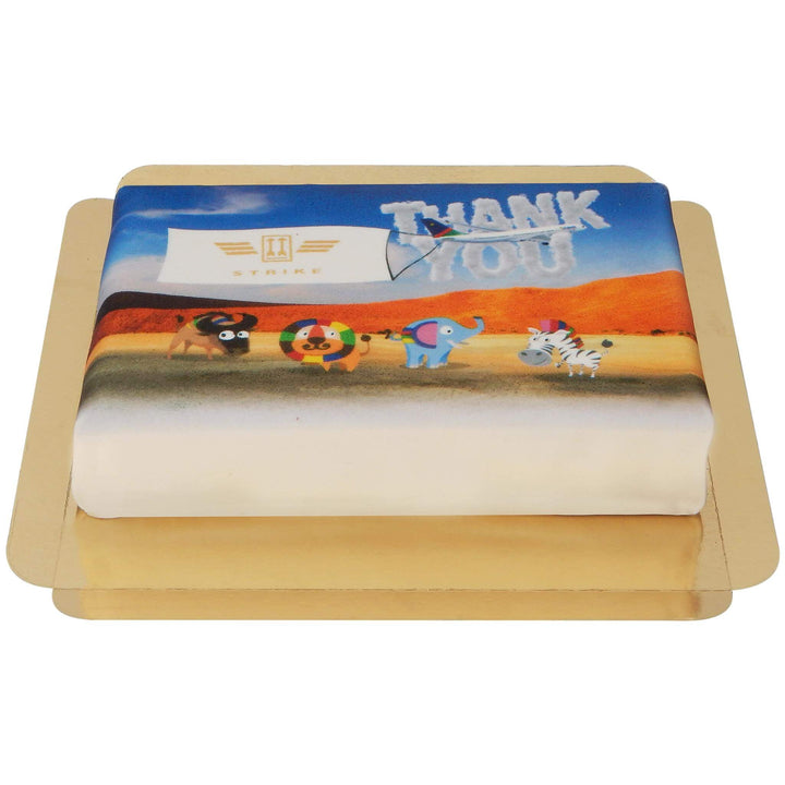 Rectangular logo cake