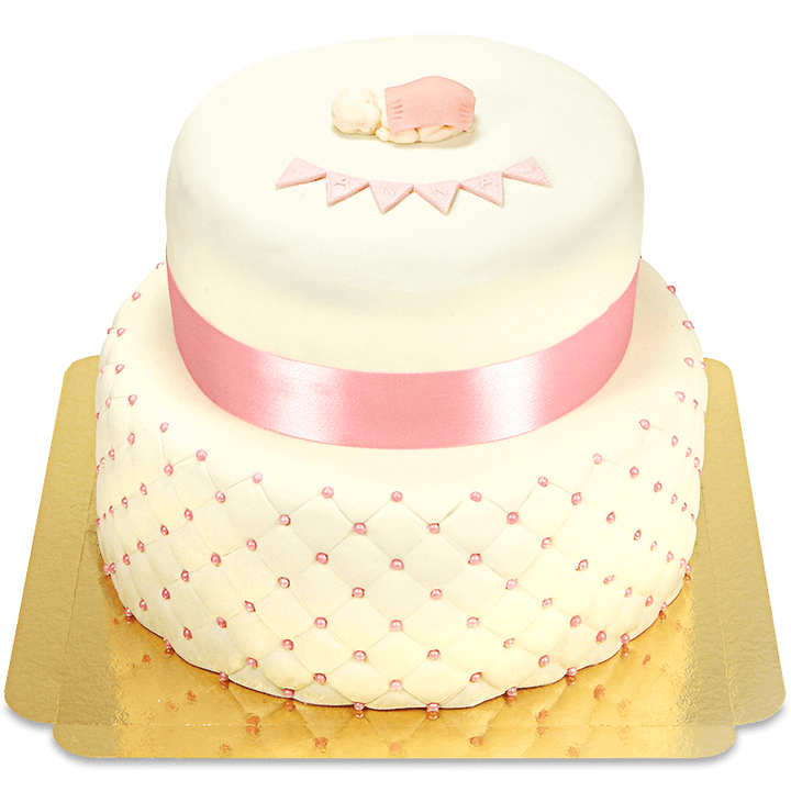 Pink Christening Cake