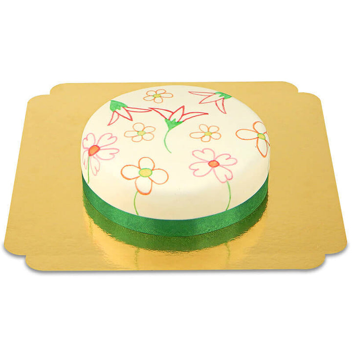 Cake with food pens