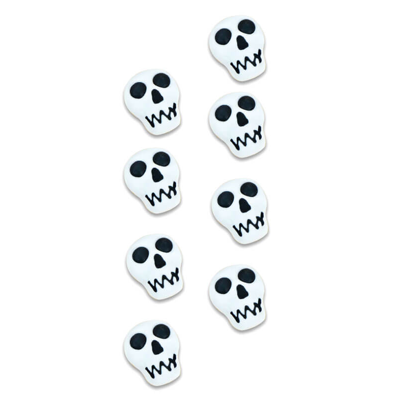 Skull sugar decorations (8 pieces)