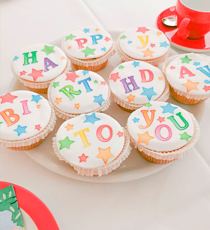 Birthday cupcakes, 9 pieces